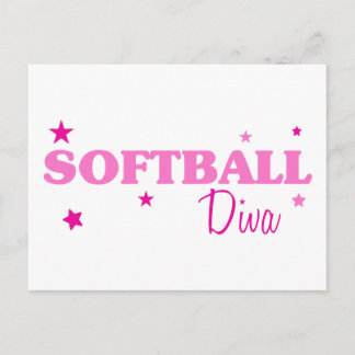 Carte Postale Softball Diva