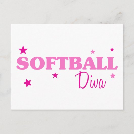 Carte Postale Softball Diva (Devant)