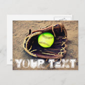 Carte Postale Softball Fastpitpitch Texte Personna (Devant / Derrière)