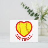 Carte Postale Softball Heart (Debout devant)