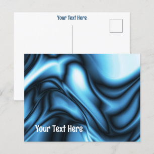 Carte Postale Soie bleue