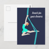 Carte Postale Soies aériennes - Bleu (Devant / Derrière)