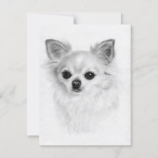 Carte Postale Soigné - Peint à la main Chihuahua Art