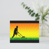 Carte Postale soin de pelouse de la scène verte (Debout devant)