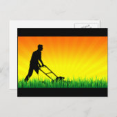 Carte Postale soin de pelouse de la scène verte (Devant / Derrière)