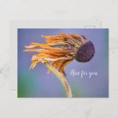 Carte Postale Soin Préoccupation Sentiment Ici pour Vous (Devant / Derrière)