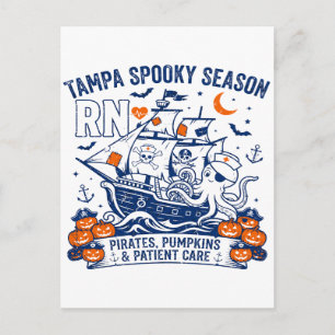 Carte Postale Soins aux patients de Tampa Spooky Season Pirates