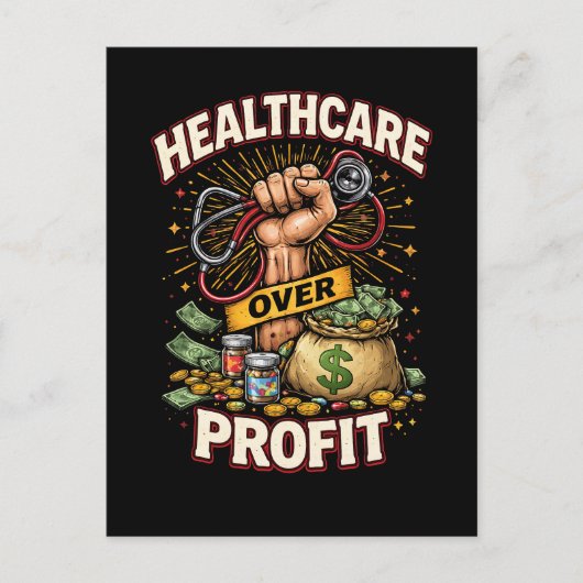 Carte Postale Soins avant le profit (Devant)