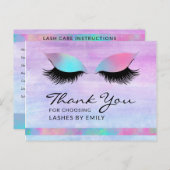 Carte Postale Soins de Merci chic Iridescente moderne tendance (Devant / Derrière)