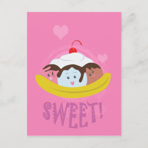 Carte Postale Soins sucrés - Split de banane !