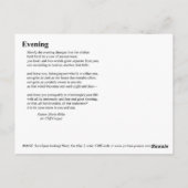 CARTE POSTALE SOIR (Dos)