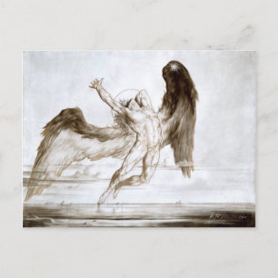 Carte Postale Soir aka La Chute du Jour par William Rimmer