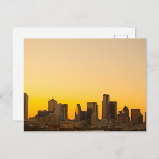 Carte Postale Soirée à Dallas, Texas (Devant / Derrière)