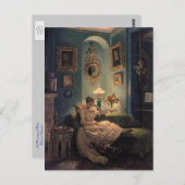 Carte Postale Soirée à la maison (Devant / Derrière)