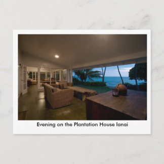 Carte Postale Soirée à la Plantation House Lanai