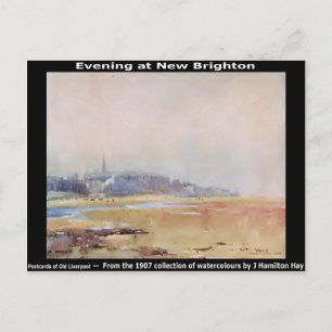 Carte Postale Soirée à New Brighton, Wirral.