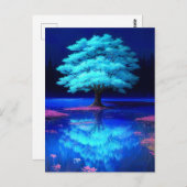 Carte Postale Soirée au Bleu Charme (Devant / Derrière)