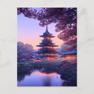 Carte Postale Soirée au Riverside Temple