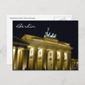 Carte Postale soirée brandenburg berlin (Devant / Derrière)