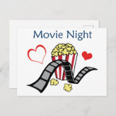 Carte Postale Soirée cinéma (Devant / Derrière)
