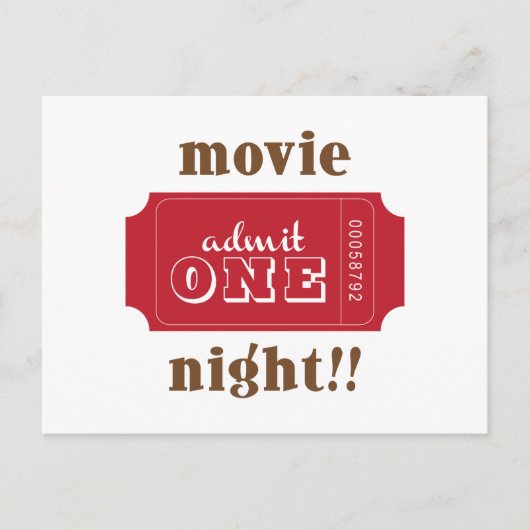 Carte Postale Soirée cinéma ! ! (Devant)