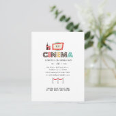 Carte Postale Soirée Cinéma Rétro d'Anniversaire (Debout devant)