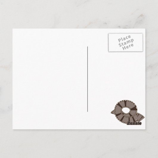 Carte Postale Soirée cinéma rétro pour anniversaire (Dos)