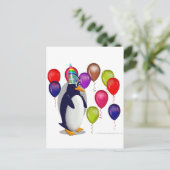 Carte Postale Soirée d'anniversaire de Penguin (Debout devant)