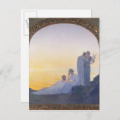 Carte Postale Soirée dans les temps anciens, 1908 (Devant / Derrière)