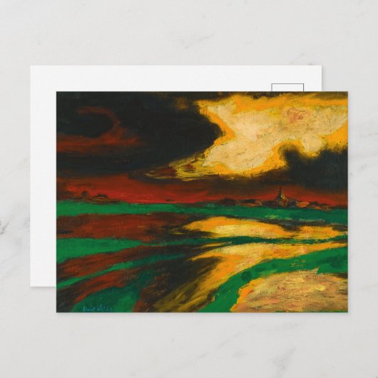 Carte Postale Soirée d'automne | Emil Nolde | (Devant / Derrière)