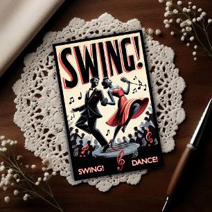 Carte Postale Soirée de danse swing vintage