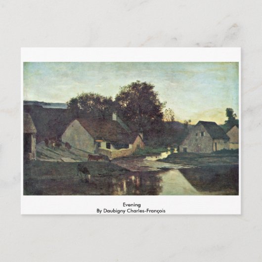 Carte Postale Soirée De Daubigny Charles-François (Devant)