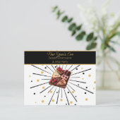 Carte Postale Soirée de desserts et de vins pour le réveillon du (Debout devant)