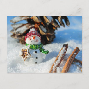 Carte Postale Soirée de Noël de Snowman