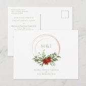 Carte Postale Soirée de Noël Poinsettia sur mesure (Devant / Derrière)