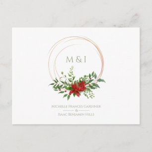 Carte Postale Soirée de Noël Poinsettia sur mesure