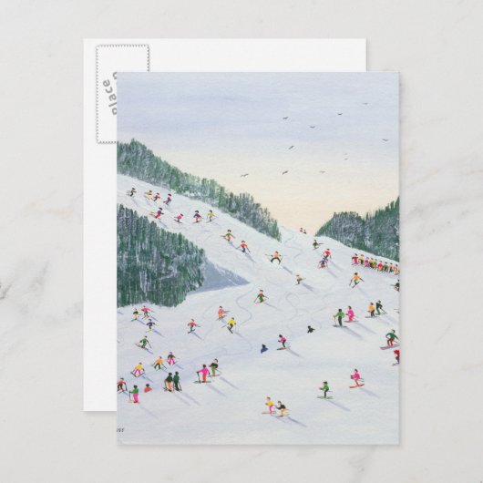 Carte Postale Soirée de ski 1995 (Devant / Derrière)