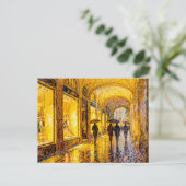 Carte Postale Soirée de ville pluvieuse impressionniste avec ref (Debout devant)