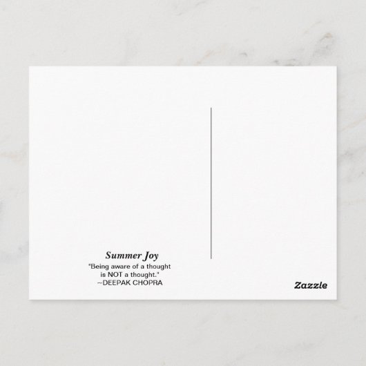 Carte Postale Soirée d'été (Dos)