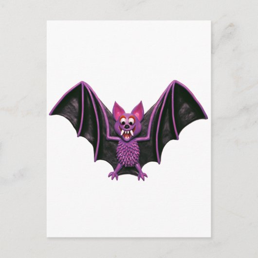 Carte Postale Soirée d'Halloween Cute Bat (Devant)