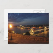 Carte Postale Soirée enchantée à Budapest (Devant / Derrière)