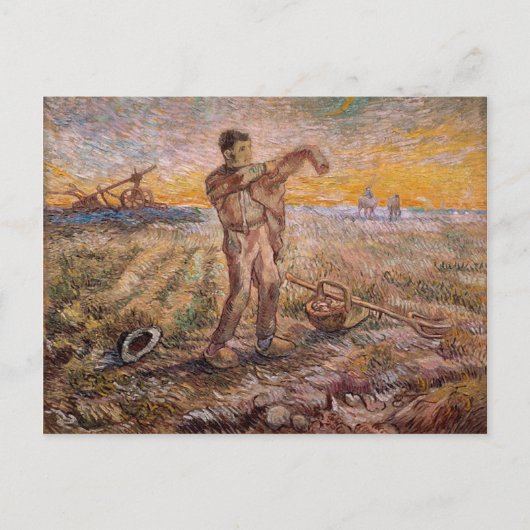 Carte Postale Soirée, Fin de journée, Vincent van Gogh (Devant)