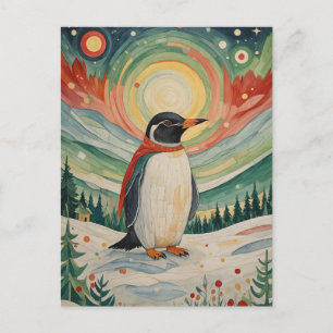 Carte Postale Soirée Flocon de Neige