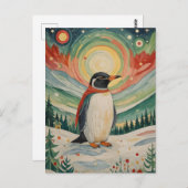 Carte Postale Soirée Flocon de Neige (Devant / Derrière)