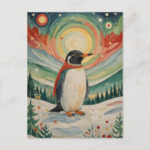 Carte Postale Soirée Flocon de Neige (Devant)