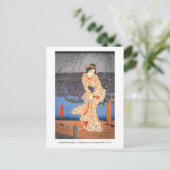 Carte Postale Soirée hiroshige sur le fleuve Sumida Art japonais (Debout devant)