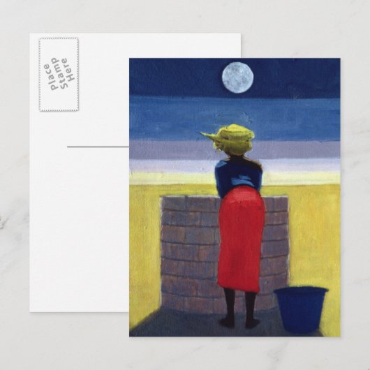 Carte Postale Soirée Lune 2001 (Devant / Derrière)