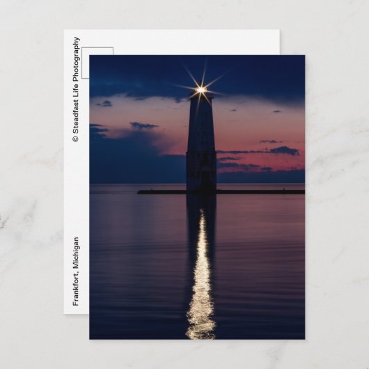 Carte Postale Soirée miraculeuse à Frankfort Light (Devant / Derrière)