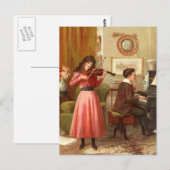 Carte Postale Soirée musicale (Devant / Derrière)
