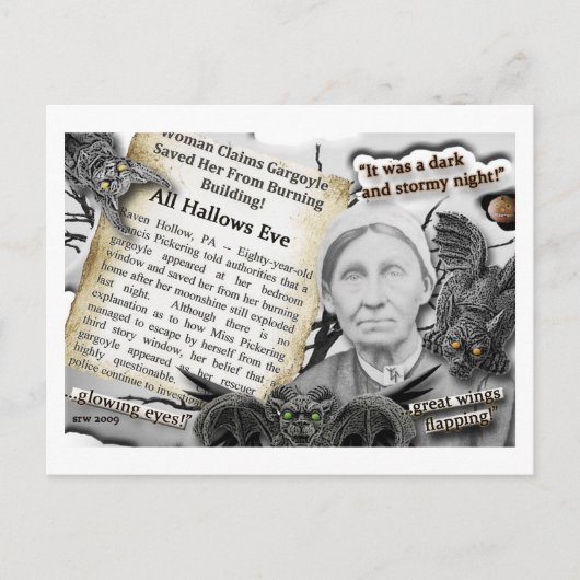 Carte Postale Soirée noire et orageuse ! (Devant)